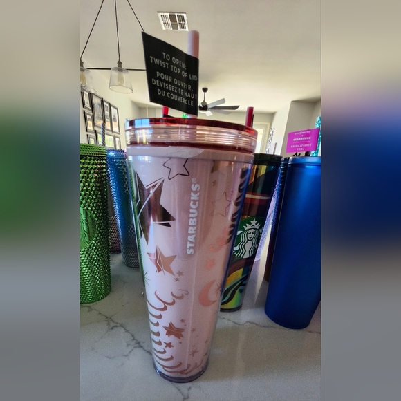 Starbucks pink celestial star and moon tunbler cup - Picture 2 of 2